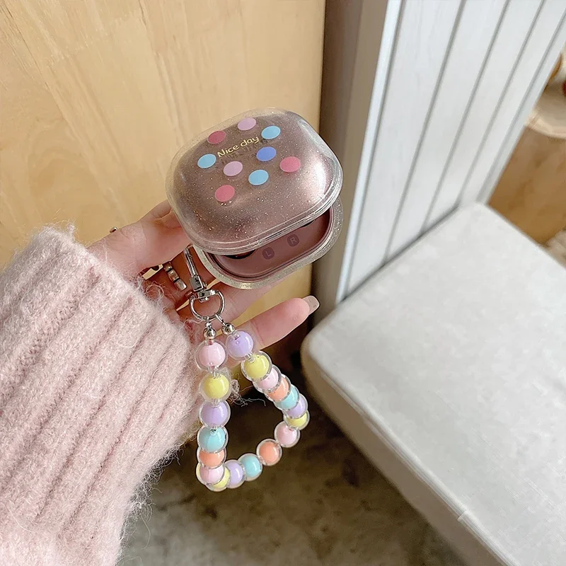 Чехол для Samsung Galaxy Buds FE Buds Pro Buds2, защитный чехол для наушников Samsung Galaxy Buds Live с весенним браслетом