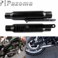 Black Motorcycle Exhaust Muffler Silencer for Cafe Racer Chopper Bobber Exhaust Pipe