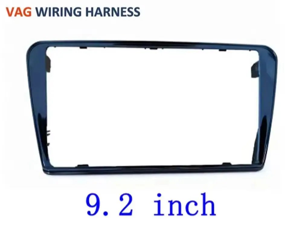 For Octavia A7 MK3 9.2 inch Radio Frame Piano Black Radio Plates Decorative Frame