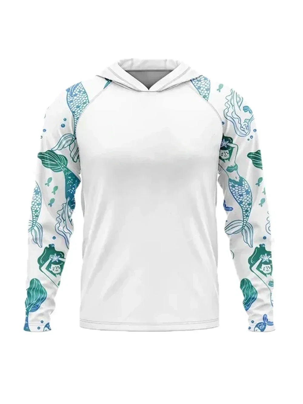 

Ветрозащитные солнцезащитные трикотажные изделия с длинными рукавами, высококачественная быстросохнущая мужская одежда с круглым вырезом и капюшоном с принтом для рыбалки