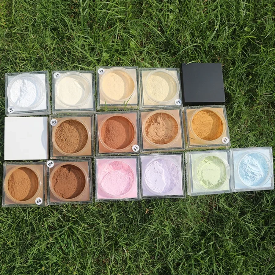 Private Label 14colors Waterproof Makeup Setting Powder Oil Control Long Lasting Brighten Non-fading  Easy To Apply Makeup Bulk