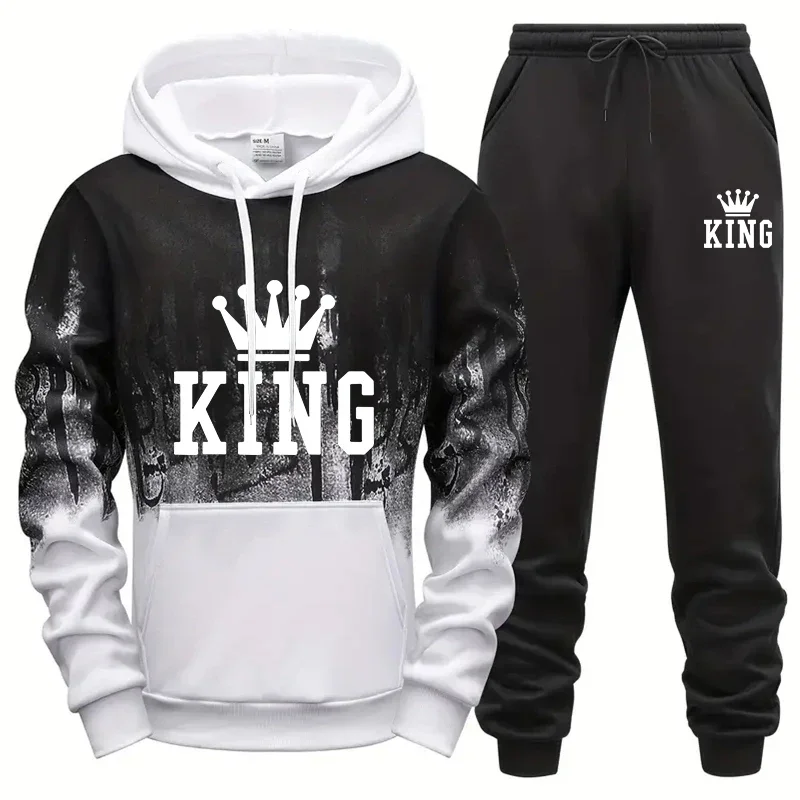 

Men's Tracksuit Casual Jogging Men Versatile Sweatshirts Sweat Pants Fashion Comfort Daily Sports Simple Hoodie High Quality Set