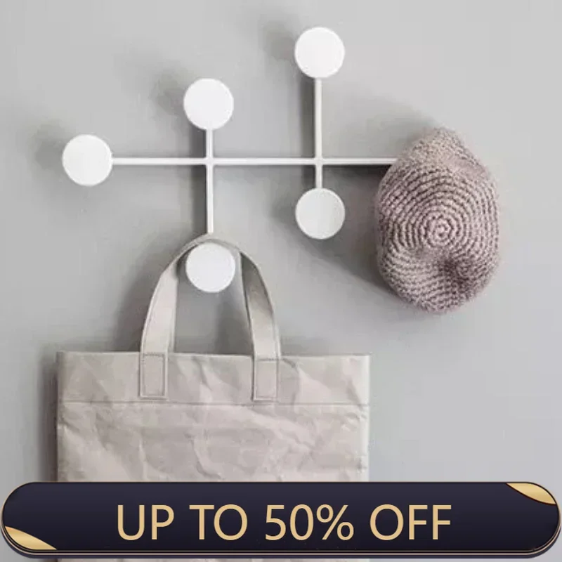 Modern Simple Nordic Wall Hanger Clothes Storage Organizer Coat Rack Metal Creative Multipurpose
