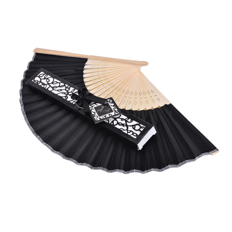 1pc Ivory Bridal Chinese Bamboo Silk Hand Fan Wedding Favors Guests Gifts Hot