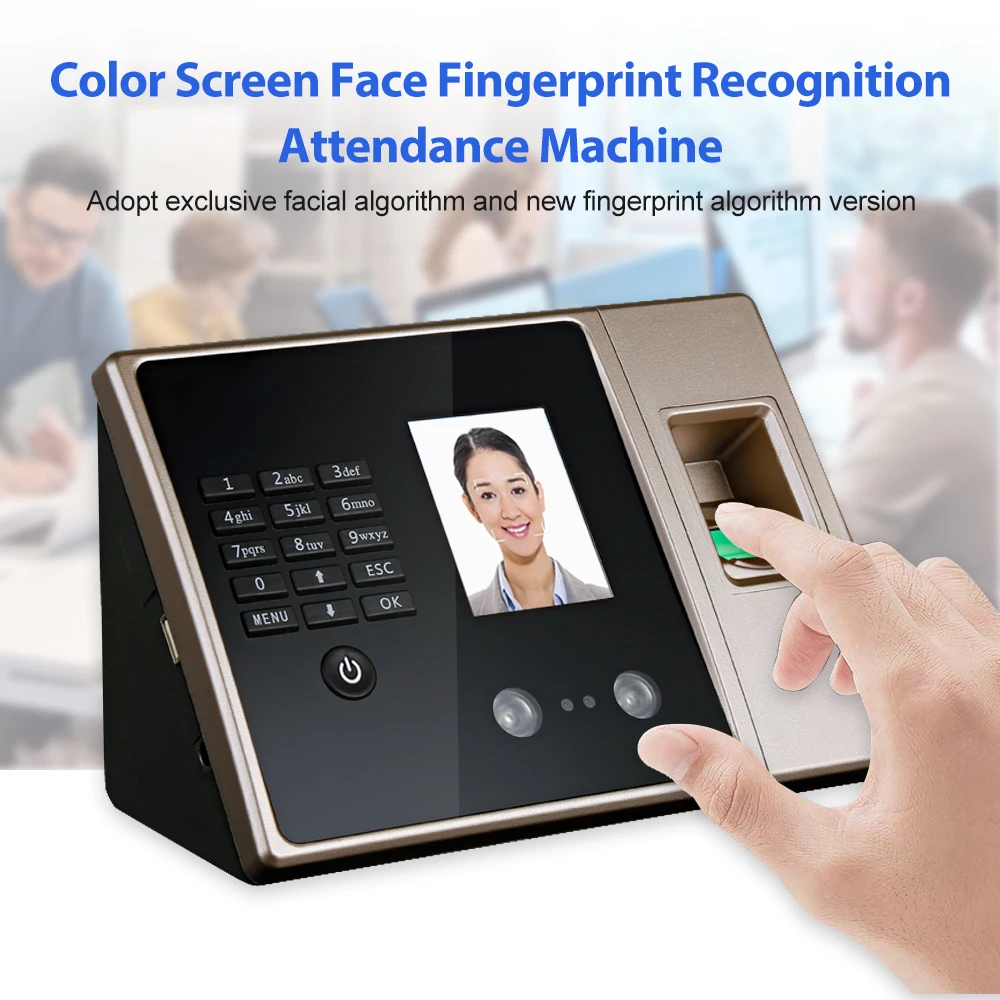 HighTech FA02 Fingerprint & Face Recognition Time Attendance Device Featuring Advanced Time Recording Technology