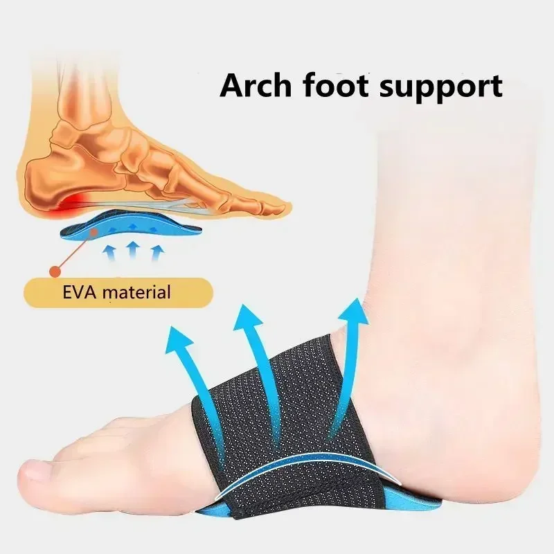 2 Pcs EVA Flat Feet Arch Support Orthopedic Insoles Pads for Shoes Men Women Foot Valgus Sports Insoles Shoe Inserts Accessories