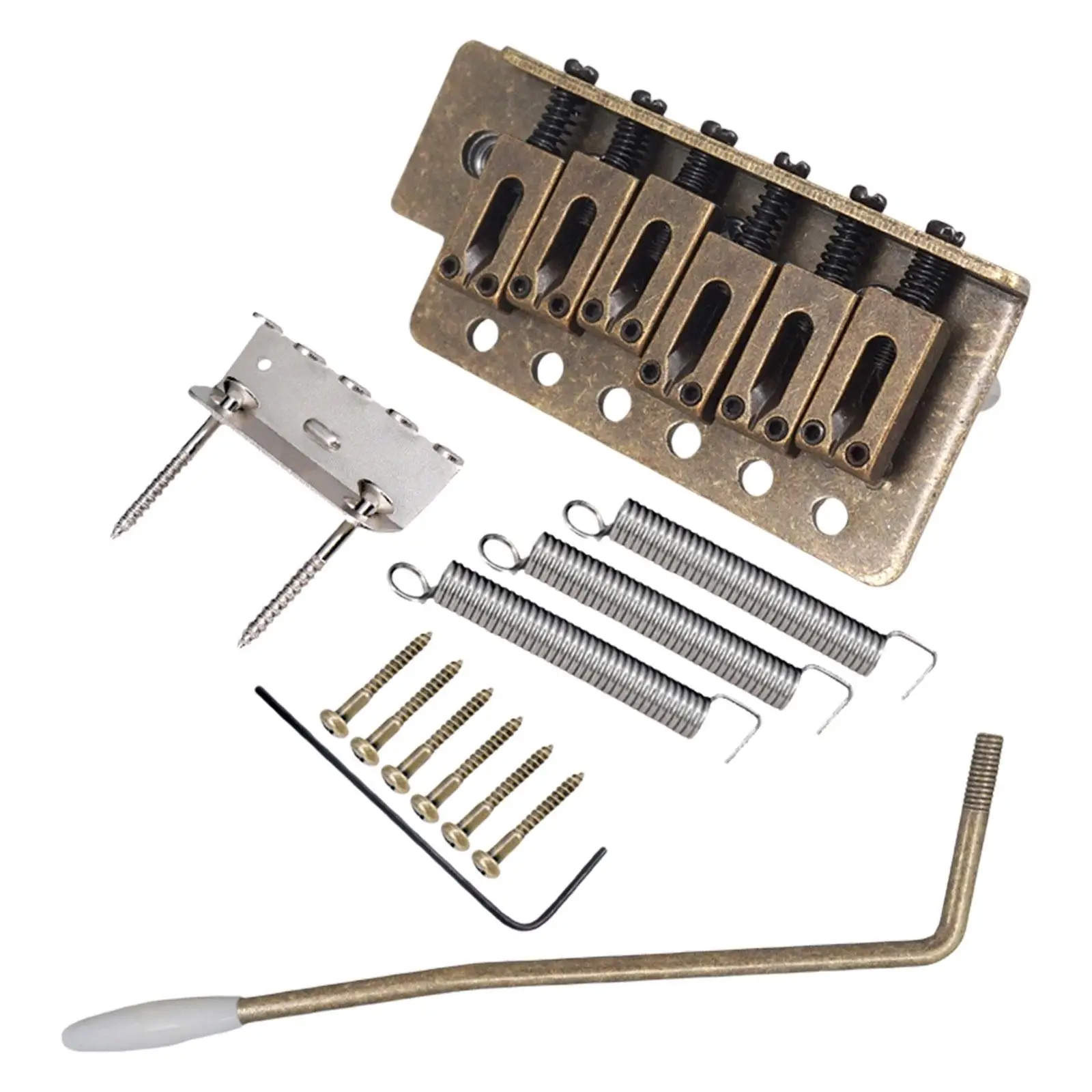 Guitar Tremolo Bridge Single Tremolo Bridge Zinc Alloy with Wrench Screws for 6 Strings Electric Guitar Accessories Replacement