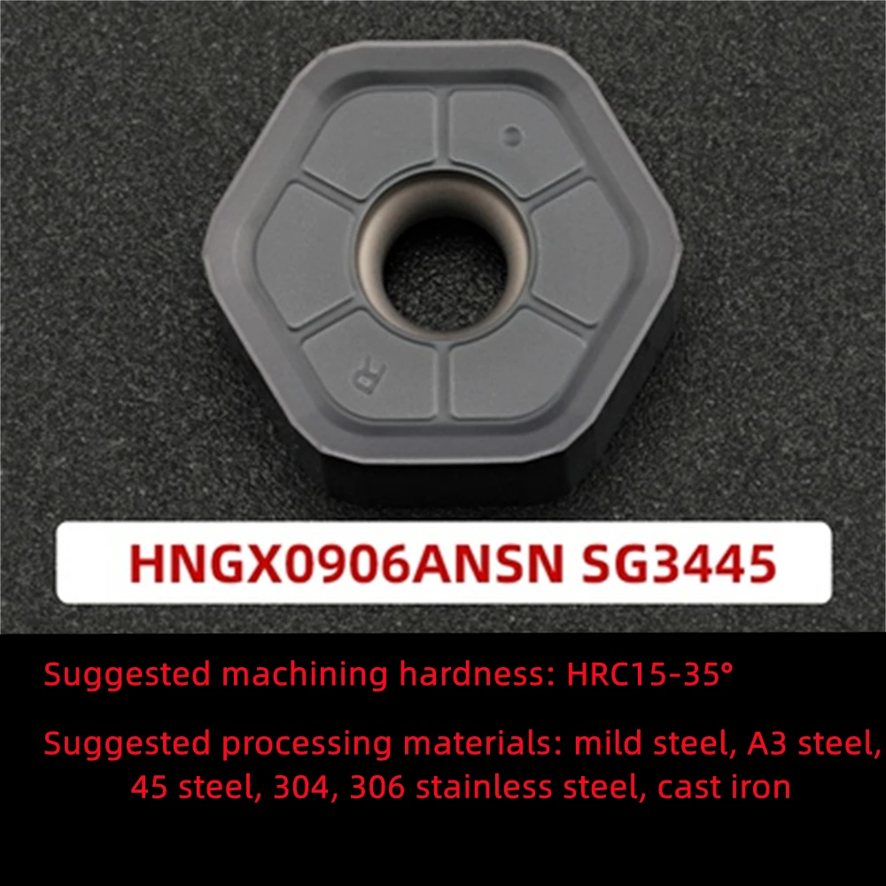 HNGX0906 high-quality 100% original 10 pieces HNGX0906ANSN fast feed hard alloy turning tool double-sided 12 edge milling blade