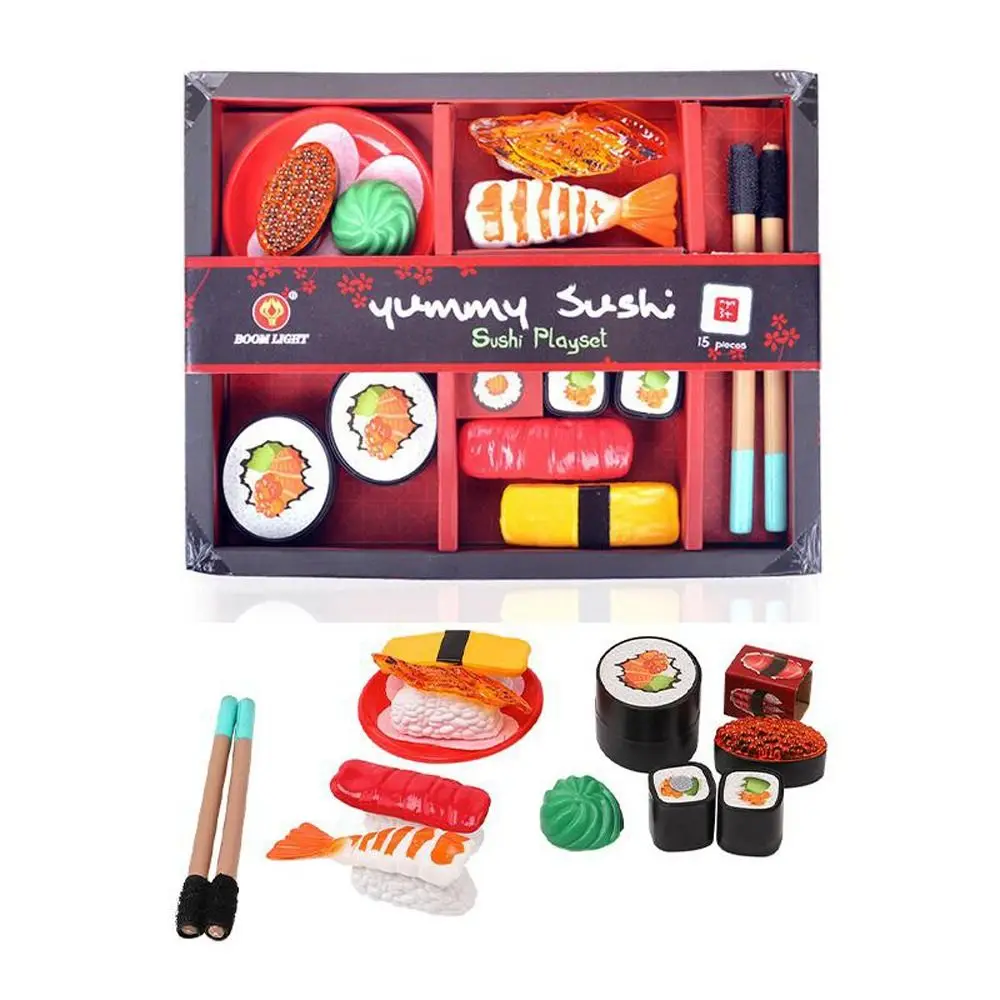 Jouets de couverts de cuisine pour enfants, modèle de cuisine, jouets de nourriture, mini ensemble de sushi, cadeaux de maison, jeu de simulation