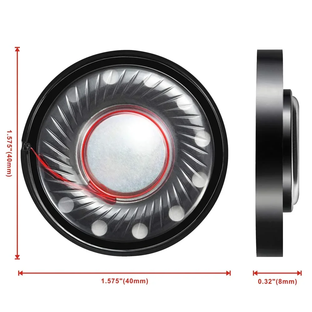 DIY 40mm Replacement Speaker Unit Driver for Marshall Major Mid 1 2 3 4 I II III IV A.N.C. Bluetooth On-Ear Wired Headphones