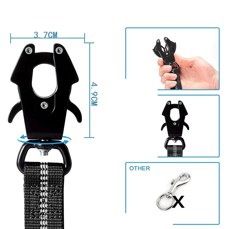 Heavy Duty ยุทธวิธีสายจูงสุนัขยืดหยุ่นไม่มีดึงสายจูงสุนัขสะท้อนแสง Shock-Absorbing สายจูงสัตว์เลี้ยงสายจูงสุนัขขนาดใหญ่