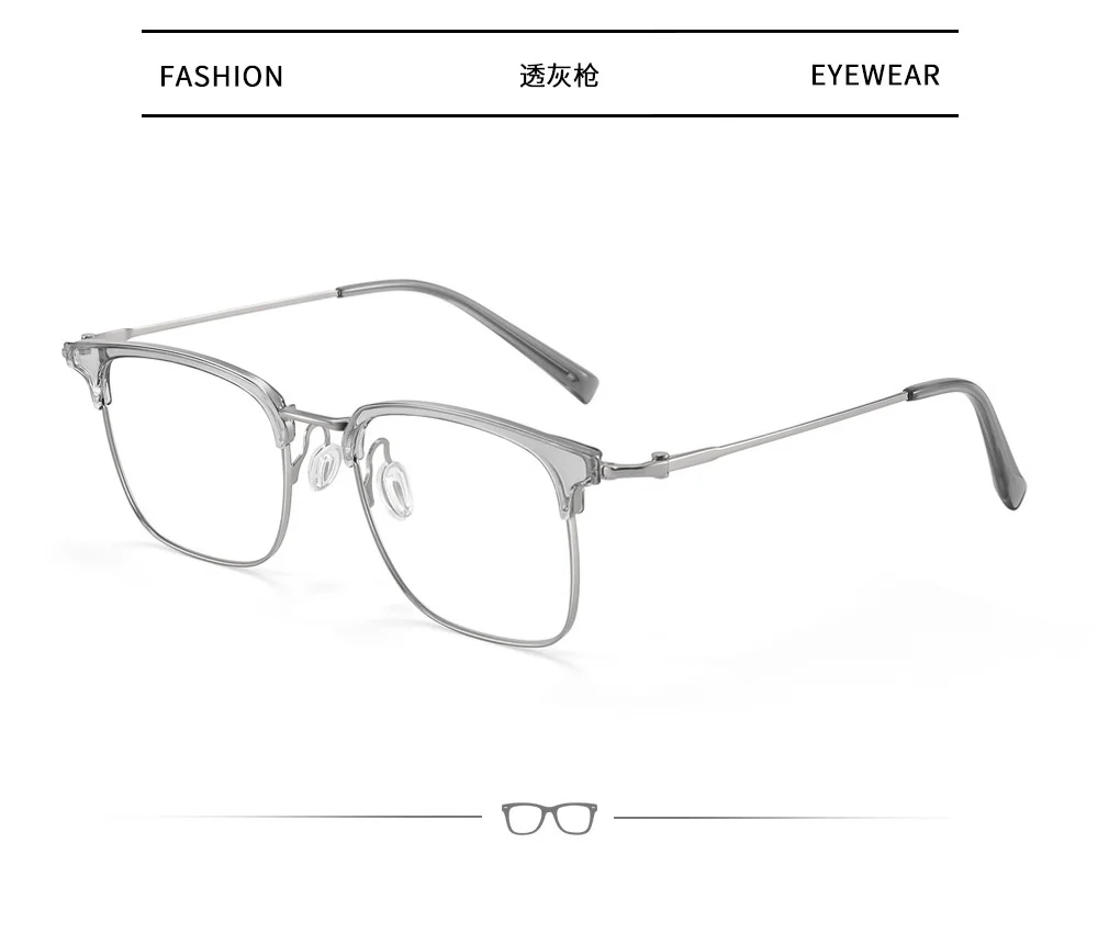 JAEVAR Neuer 155 mm Titan-Augenrahmen, ultraleichter Halbrahmen, Herren-Augenrahmen, Business-Optik, verschreibungspflichtiger Rahmen 26030 – Detail 15