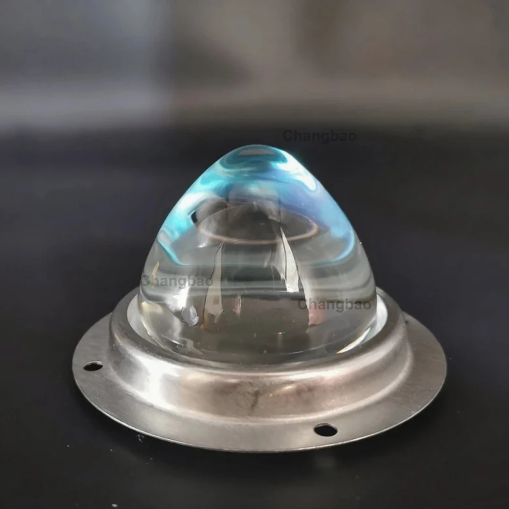 30degree 66mm Optical Glass Lens for 20W 30W 50W 100W 120W 150W High Power Leds 30° Lenses with Stainless Steel Frame