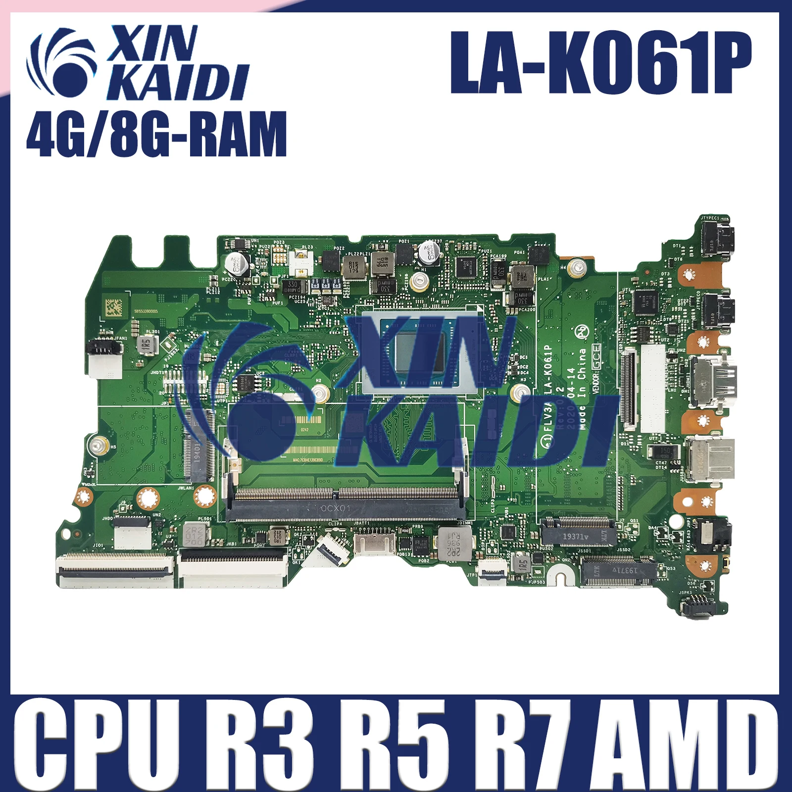 

LA-K061P Mainboard For Lenovo ThinkBook 14 G2 14 G3 15 G2 Laptop Motherboard CPU R3 R5 R7 AMD 4G/8G-RAM 5B21C22440 5B21C22443