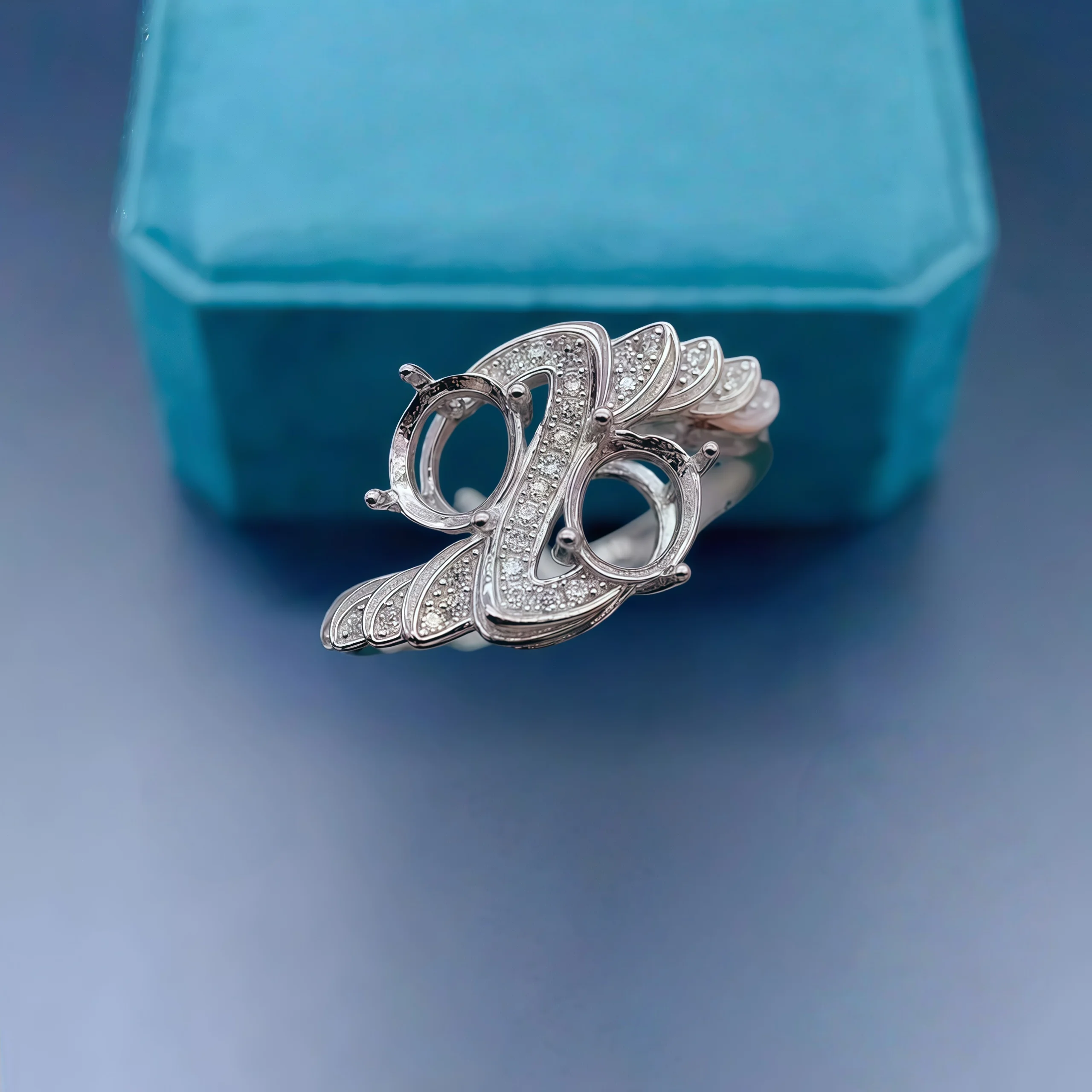 

Fashion DIY Ring Empty Holder S925 Sterling Silver Setting 5*6mm Ellipse Stone Fine Charm Weddings Jewelry for Woman