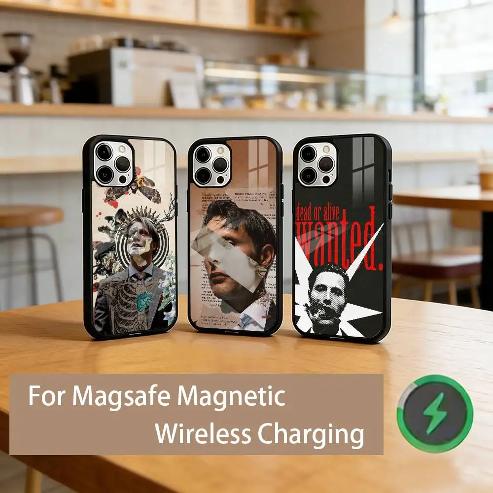 

H-Hannibal M-Mads Phone Case For iPhone17,16,15,14,13,12,11 Plus,Pro Magnetic with Magsafe Wireless Charging