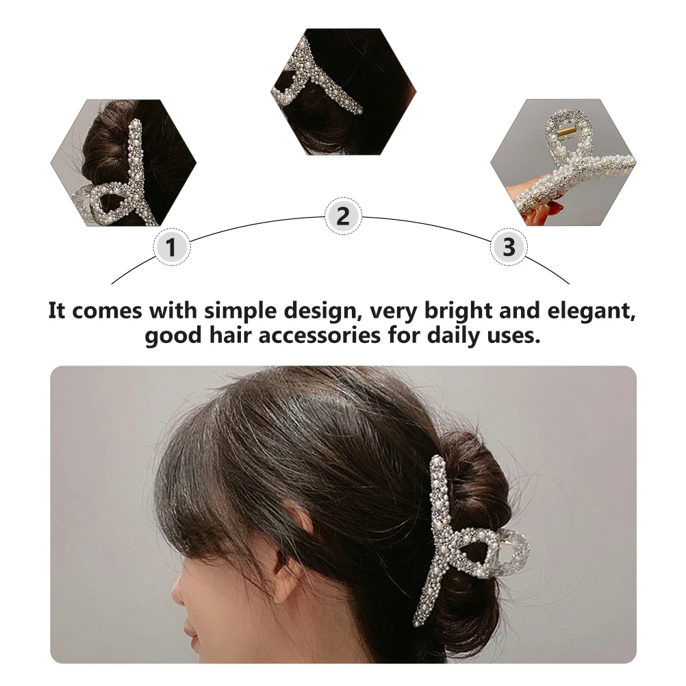 

Rhinestone Elegant Hairpin Duckbill Clip For Women Hair Decor Alloy Party Wedding Accessory Simple Headdress Fashion Hair Clips