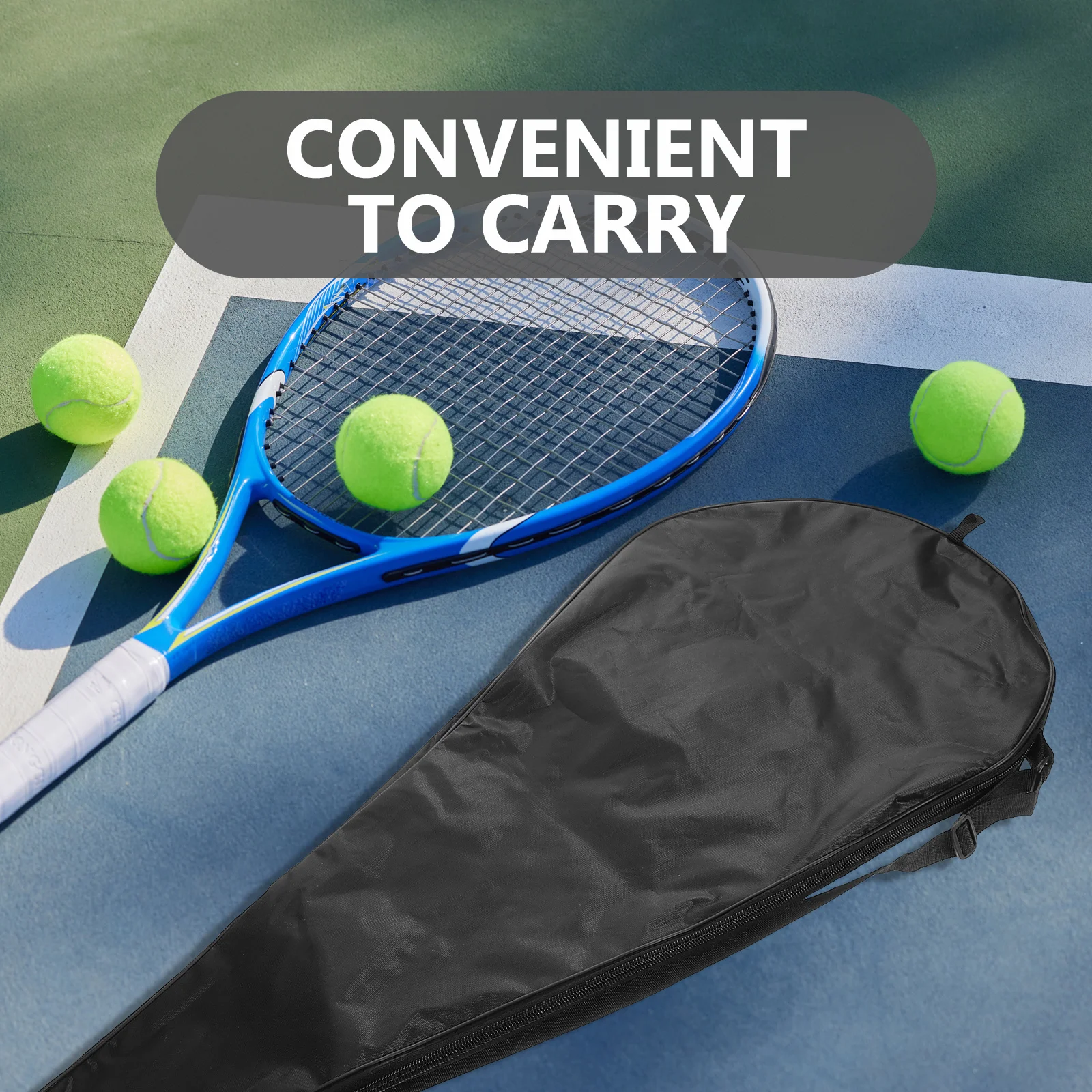 1pc テニスラケットバッグ多機能オックスフォード布ショルダーデザインラケット用保護収納スポーツ用品アクセサリー