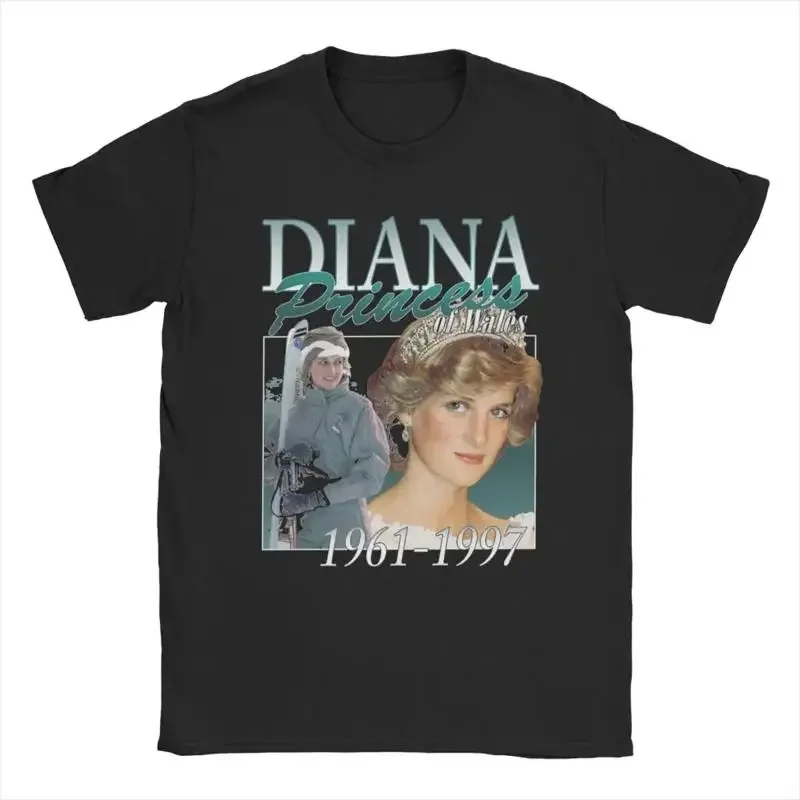Princess Diana T Shirt Men'S Cotton Casual Round Collar Shor