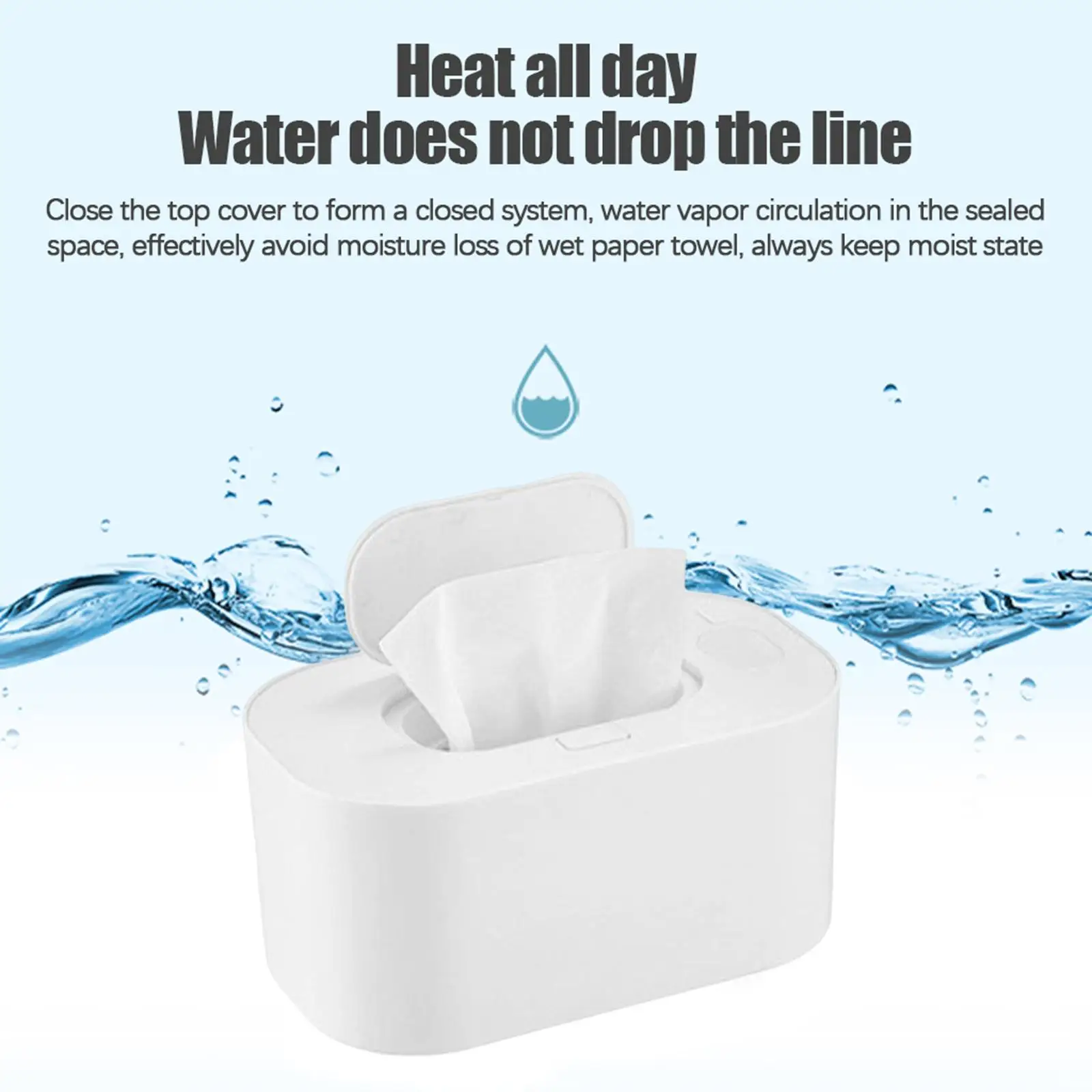 

Portable Diaper Wipe Warmer Top Heating USB Plug in 10W Silent Case Napkin Heating Box Wet Towel Dispenser for Shower Gifts