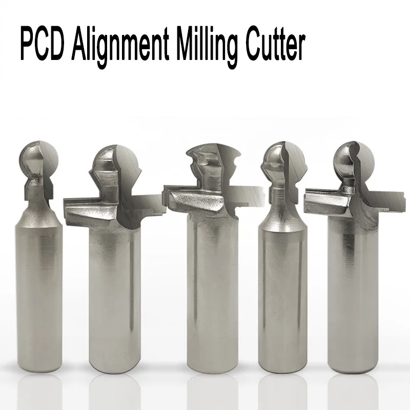 Woodworking PCD Alignment Milling Cutter For Door Wardrobe Cabinet Slotting straightening Regulator Milling  Grooving Mill Cutte