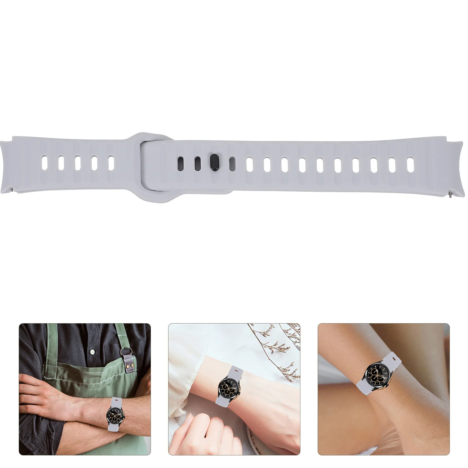 

1 Set Silicone Watch Band Replacement Adjustable Strap Compatible With Watch4/5/6 Classic Pro Anti-Slip Comfortable Smartwatch