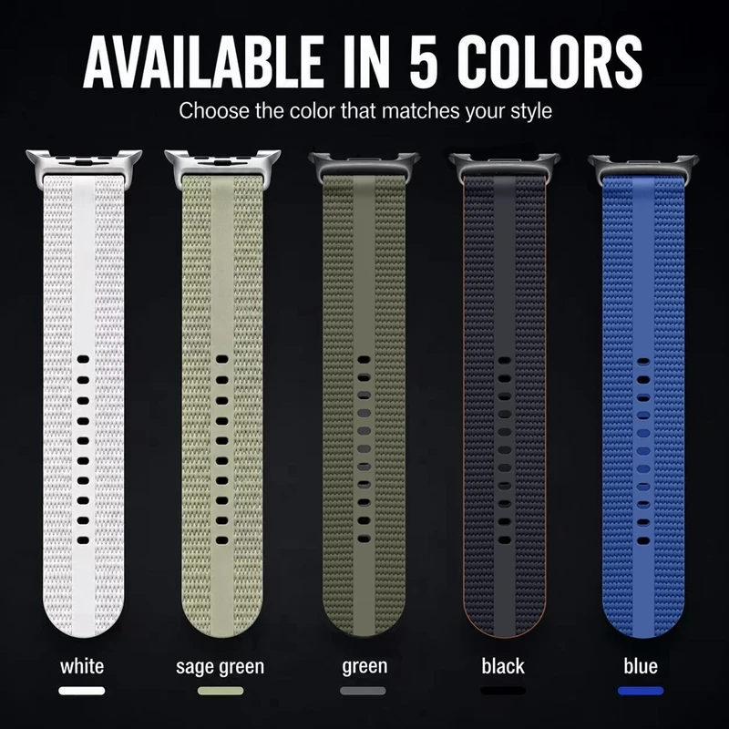 Dla Galaxy Watch 8 Classic Athleisure Band Watch8 Watch 9 Pasek do zegarka z gumy HNBR Wodoodporny sportowy pasek do zegarka z mechanizmem jednego kliknięcia — zdjęcie produktu 4