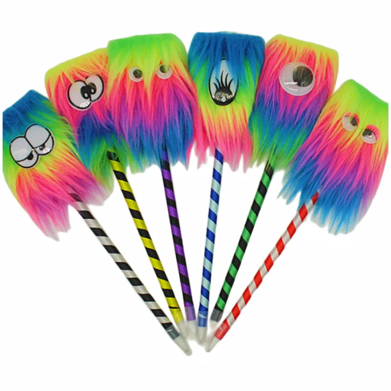 

12 Pcs Cartoon Pen Handmade Multi-color Ballpoint Pen Funny Writing Supplies