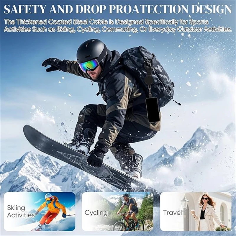 Retractable Anti Theft Outdoor Phone Case for IPhone Air 17 16 E 15 14 13 12 Pro Max Plus 17E 16E Anti-lost Lanyard Phone Cover