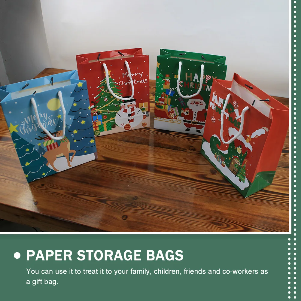 

12 Pcs Gift Christmas Tote Bag Birthday Bags for Presents Party Supplies Paper Favors