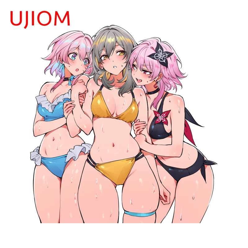 UJIOM Sexy Bikini Waifus Honkai Star Rail Stelle March 7th Wall Stickers Fashion Smart Home Decals Vinyl Bathroom Accessories