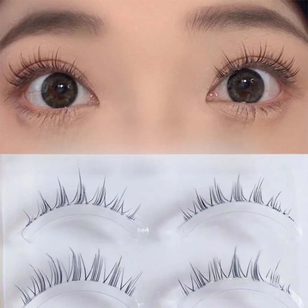 5 Pairs New Transparent Stem False Eyelashes Natural Soft Eye Lashes Manga Eye Thick Lash Extension Eye Makeup