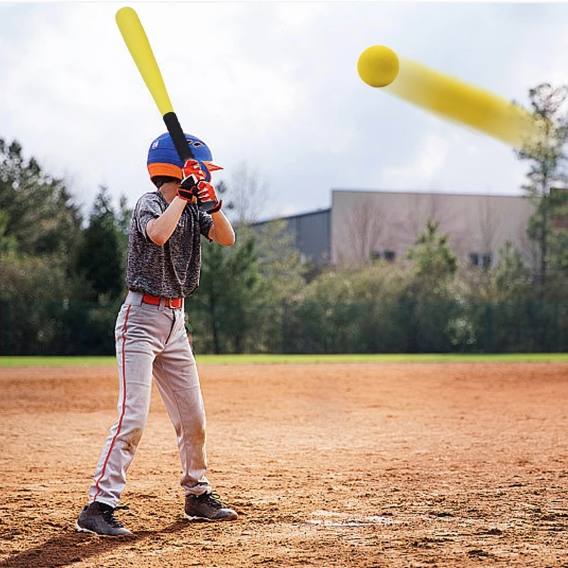 Kids Soft Sponge Baseball Bat, Baseball Bar with Baseball, Foam Baseball Bat Children Baseball Bat Rounder Set