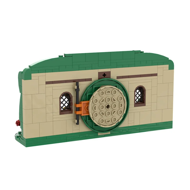 MOC Kreatywny Dom Eksperta Przednia Strona Bag End Klocki Klasyczne Cegie Mini Pierścień Model Architektury Filmowej Ozdoba na Biurko