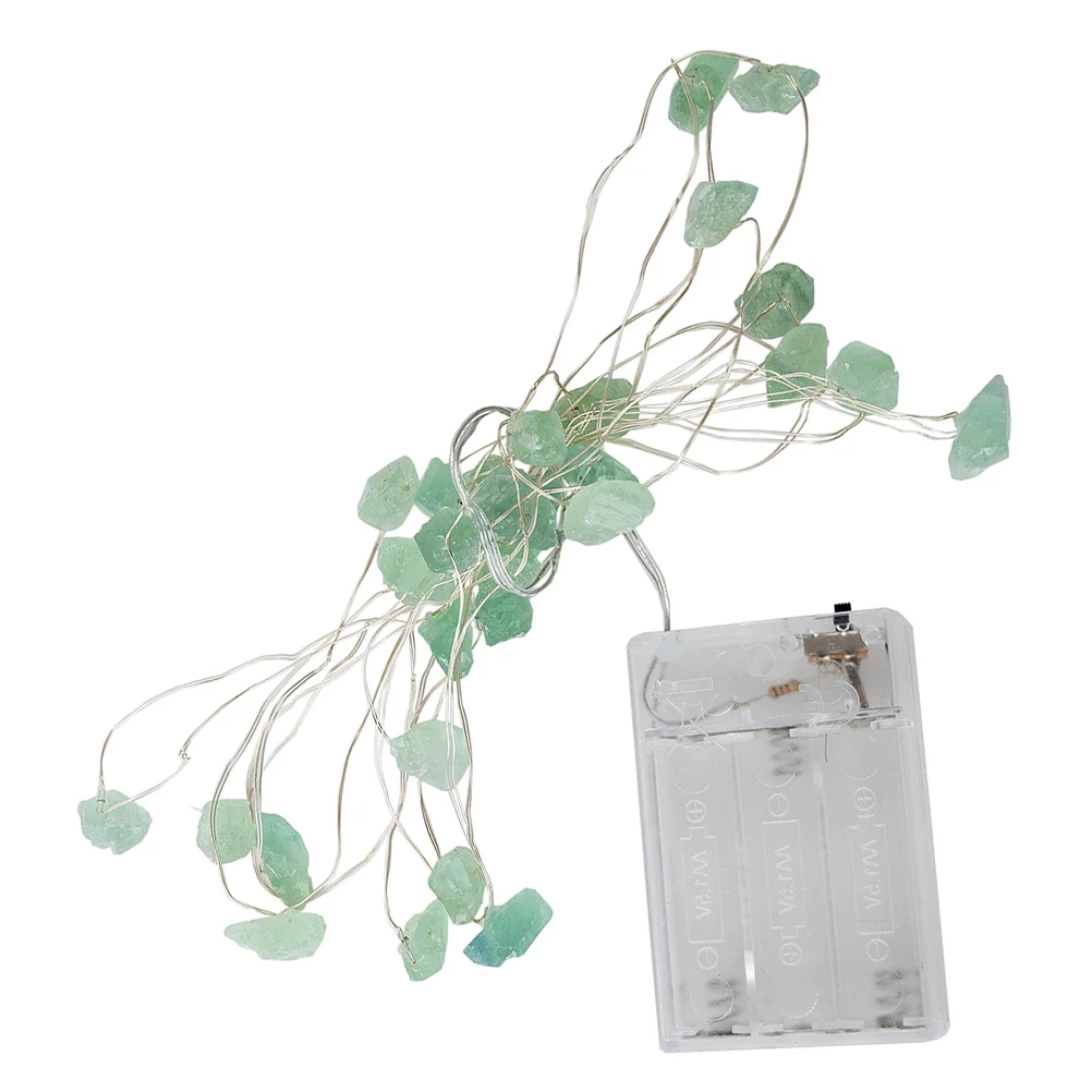 

Green Fluorite String Lights Strap Party Decor Festival Indoor Delicate Decorative Lamp Pendant Unique Hanging Tree