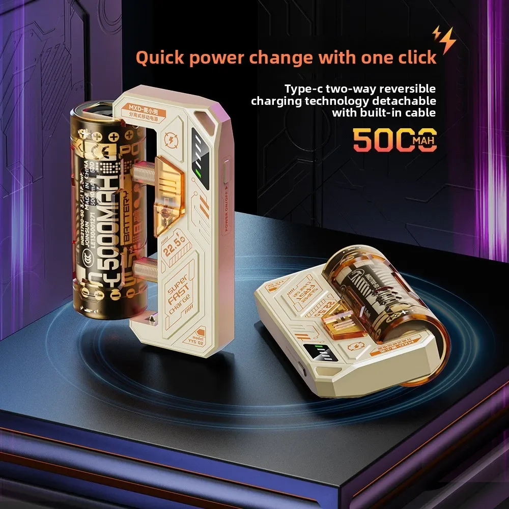 Portable Charger 5000mAh-20000mAh Power Banks 22.5W Fast Charging Replaceable Battery Pack for IPhone Samsung Xiaomi Huawei