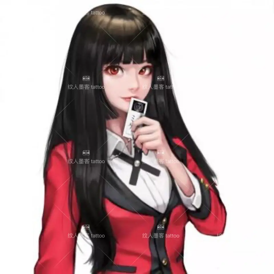 Jabami Yumeko الكرتون أنيمي ملصقات الوشم للرجال والنساء ، مقاوم للماء ، وهمية ، الفن ، الذراع ، دائم ، مؤقت ، لطيف ، الفن