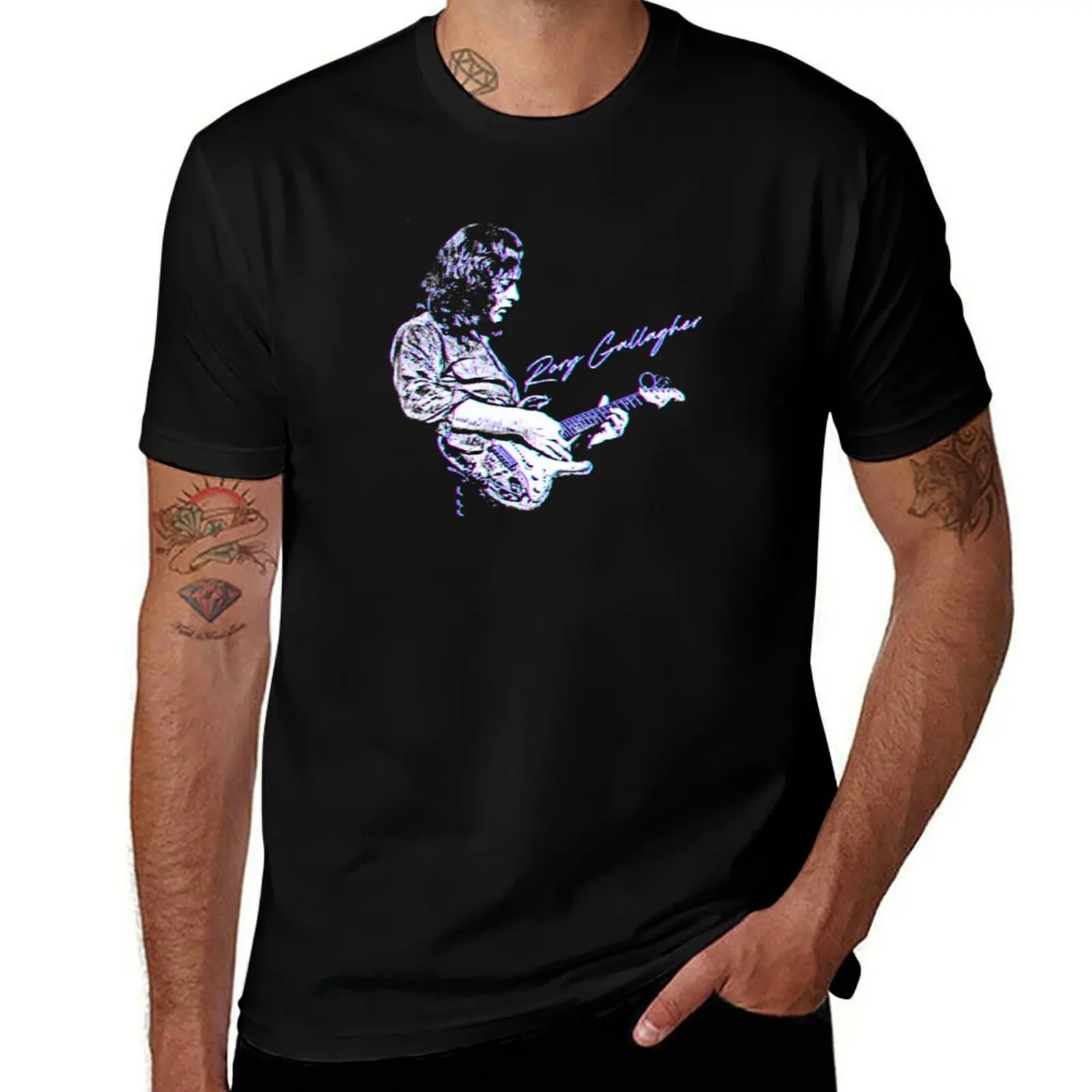 Rory Gallagher Psychedelic Style T-Shirt vintage t shirts sublime graphic t shirts mens t shirts top quality