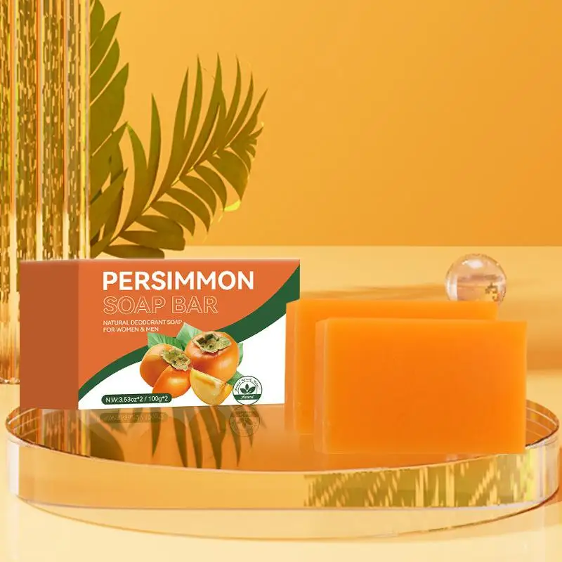 100/200g Persimmon Soap For Bath Cleaning Deodorant Hand-Made Natural Soaps For Better Skin Home Bathing Post-Workout Clean Y2M7