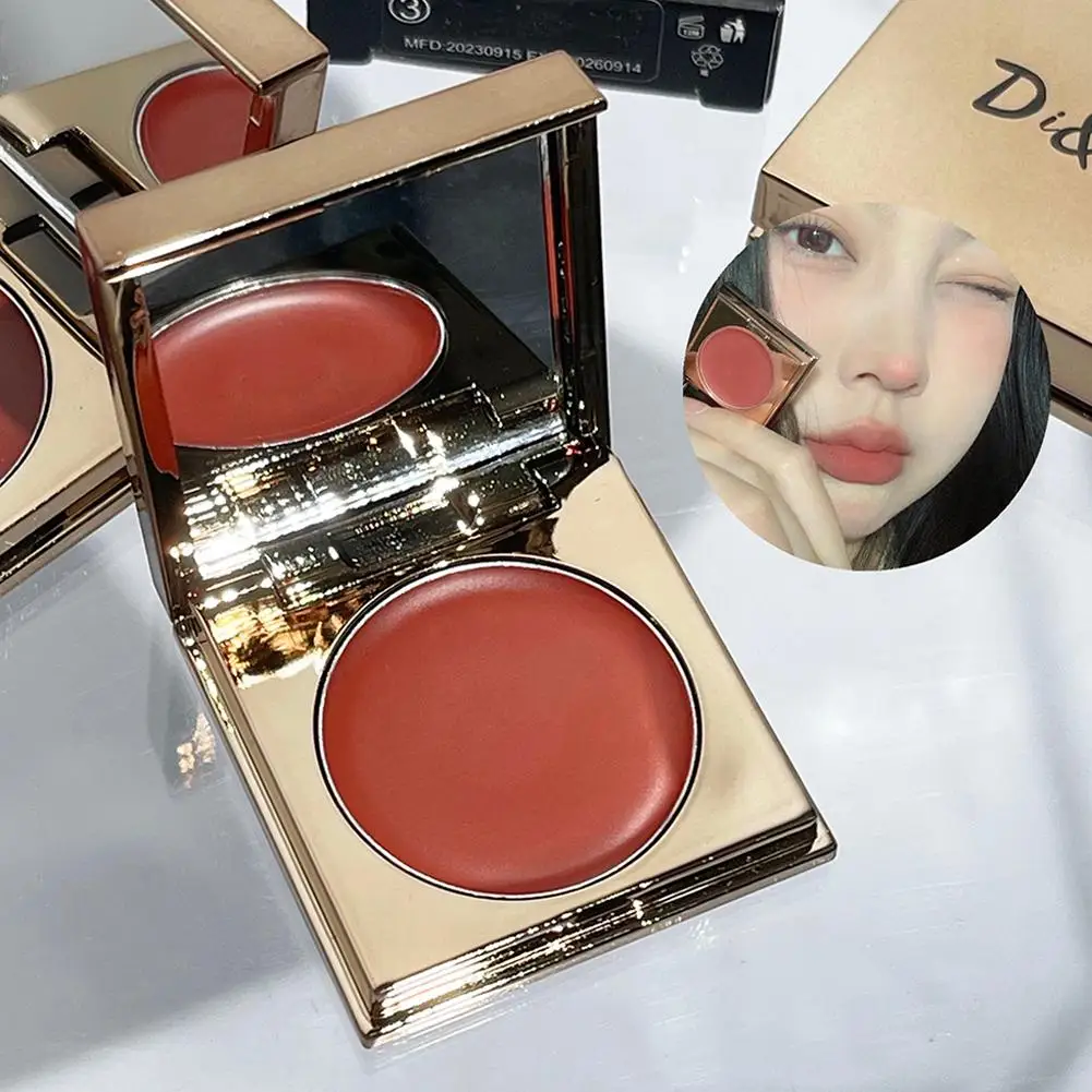 Waterproof Monochrome Powder Blusher Cream Powder Blusher Cosmetic Palette Tool Girl Makeup Women Korean Matte V3X9