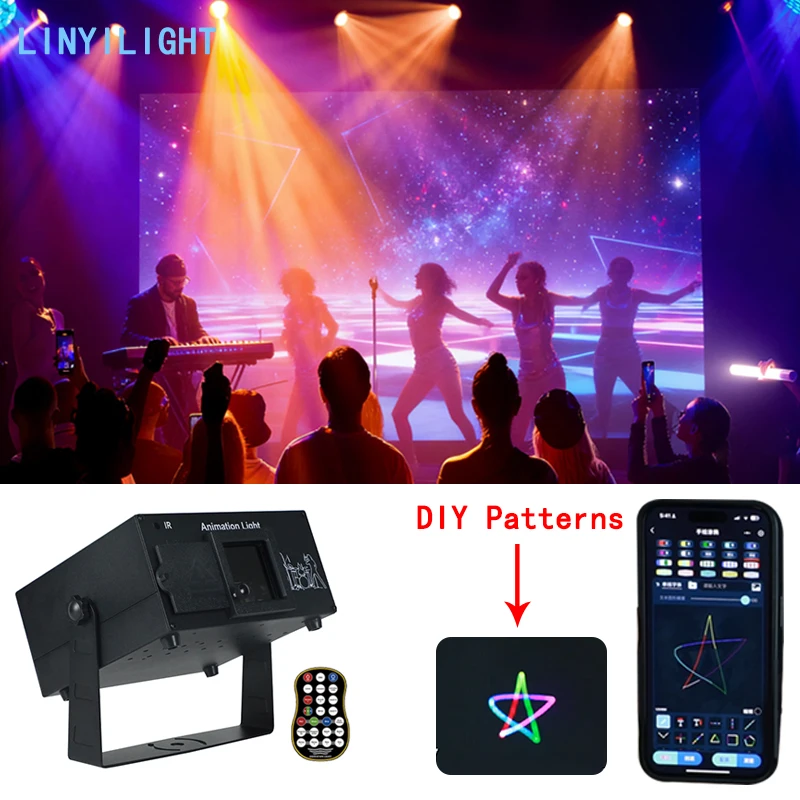 DJ Laser Light Disco Light EU Plug Dmx/APP Control Light Pattern Projector Laser Light Show Party Lights Disco Light for Party