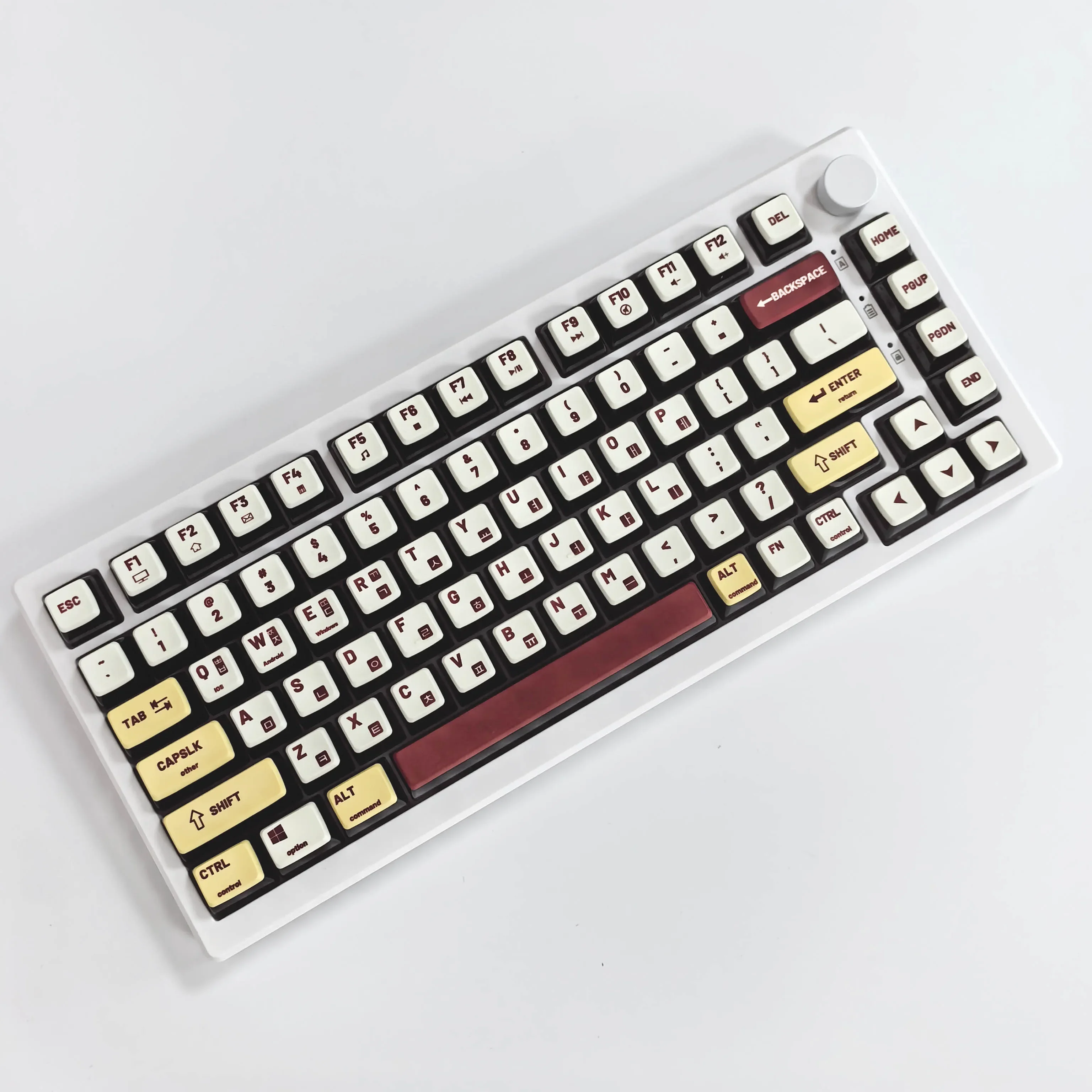 MAIMOOO Korean Keycap Retro Style Keycap Black Red Yellow White ASA PBT PC transparent Translucent Keycaps116keys Pudding Keycap