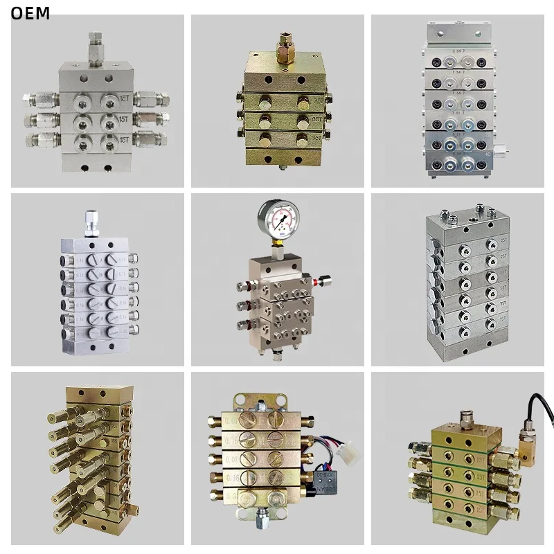 grease lubrication distribution block Grease distributor Progressive Divider Valve Manifolds block for Lubrication system