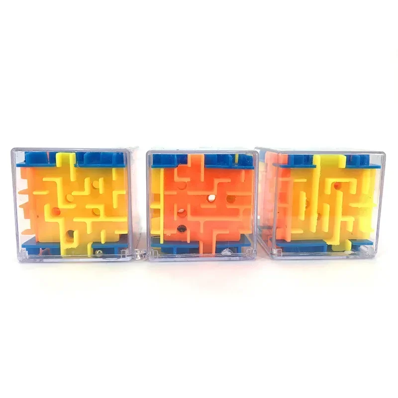 1Pcs 3D Maze Magic Cube Six-sided Brain Developing Educational Toys Children Labyrinth Ball Magical Maze Stress Reliever Game