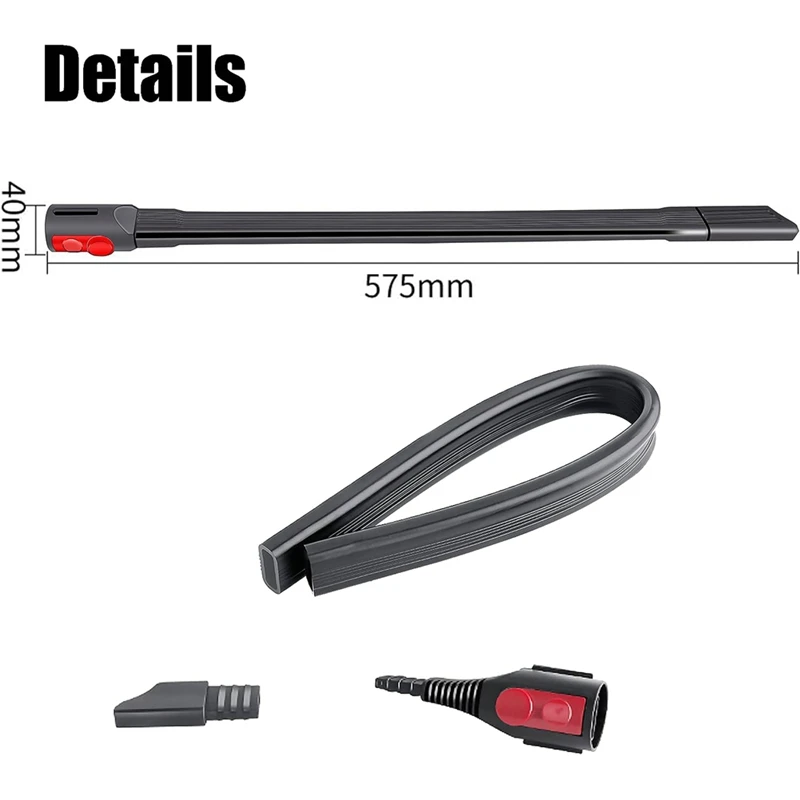 Ugello flessibile Kit di pulizia per auto Tubo di prolunga Accessori per aspirapolvere in plastica compatibili per Dyson V15 V11 V10 V8 V7