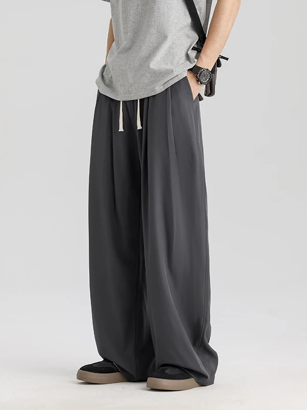 

Мужские рабочие брюки в стиле ретро, прямые, однотонные, свободные, широкие, повседневные, универсальные, длинные