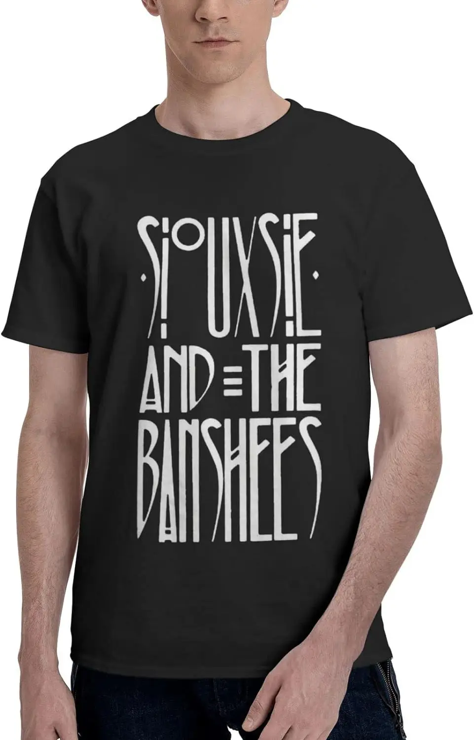 Siouxsie and The Banshees Logo T Shirt Mens Summer Crew Neck Tops Casual Short Sleeve Tshirt