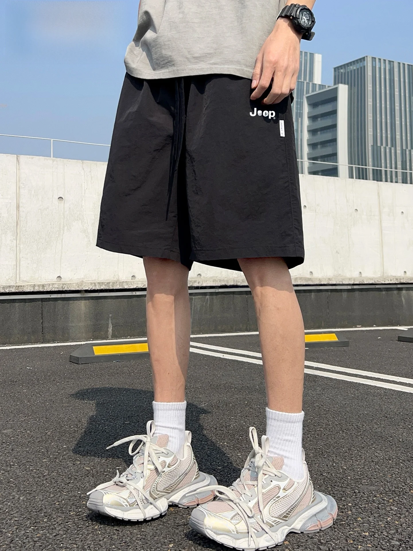 

Мужские летние тонкие свободные дышащие брюки American Sle Qui Dry Sports для прогулок и пляжа, повседневные, длиной до колена