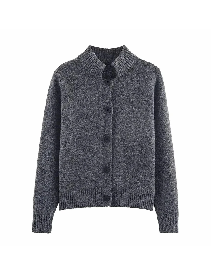 

Women Spring Autumn Long Sleeve Single Breasted Loose Sweater Top Knitted Cardigan
