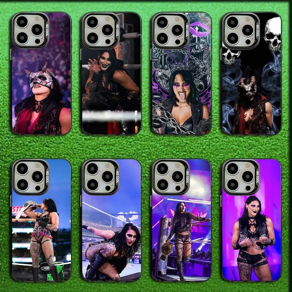 

R-Rhea R-Ripley wrestler Phone Case For iPhone 16,15,14,13,12,11,Mini,Pro,E,SE4,MAX Candy Matte Shockproof Black Cover